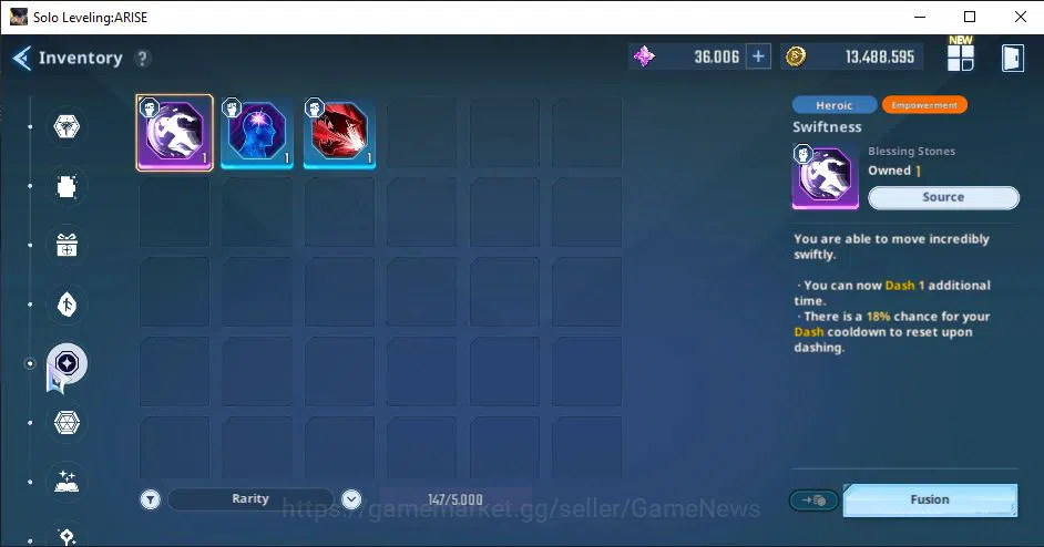 Solo Leveling: ARISE Accounts BT 575K| 15 SSR | ThomasA5+SignA2,Go GunheeA5+Sign,Cha HaeinA5+SignA4,BlancheA6+Sign3 and 13