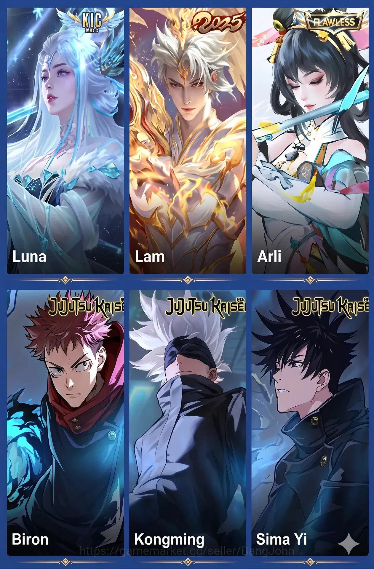 Honor of Kings Accounts Global | 112H 138S | JJK Gojo, JJK Megumi, JJK Yuj image 9