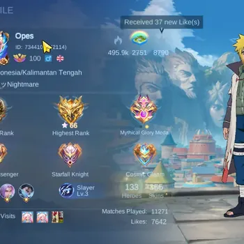 Mobile Legends: Bang Bang Accounts Collector Hero 133|Skin 355|2 Legend Granger,Gusion|Recall Seal Anvil|Naruto