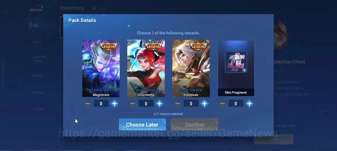 Honor of Kings Accounts Hero 7|Starter with Legend Skin Selection Chest(Di image 4