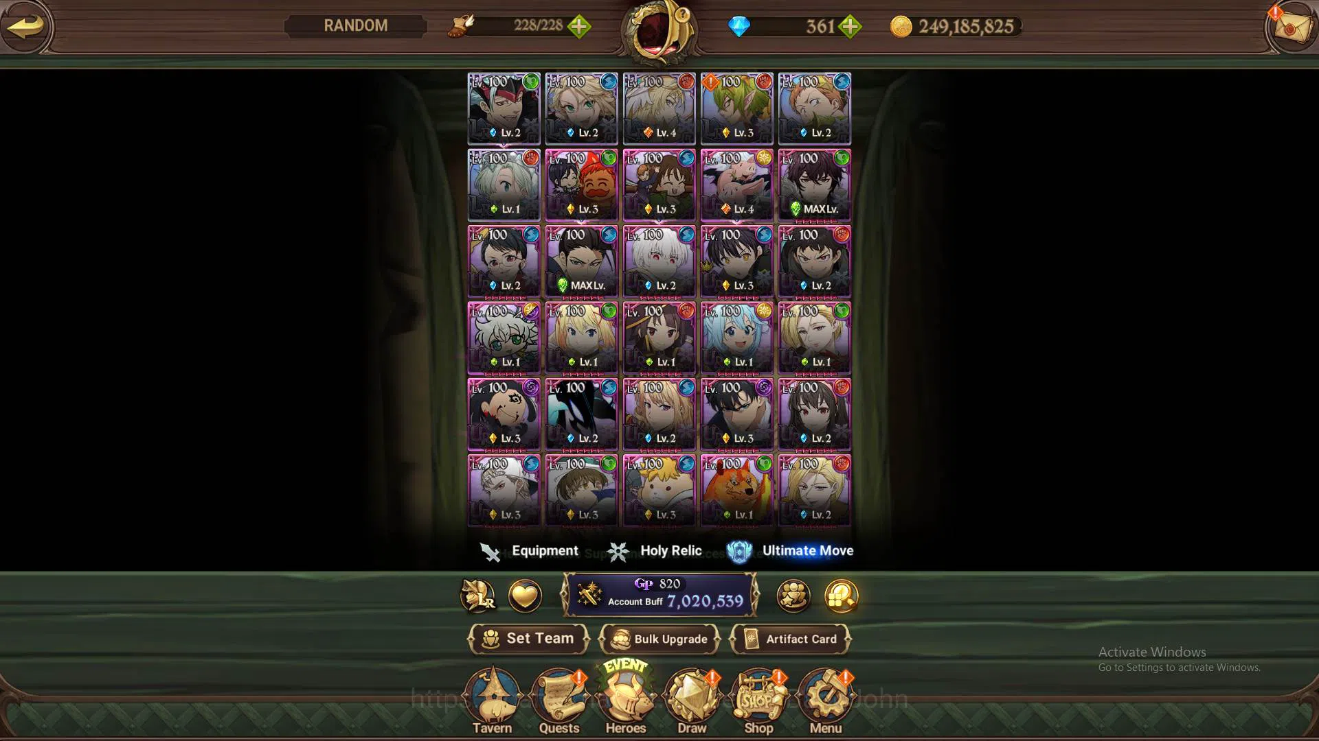 The Seven Deadly Sins: Grand Cross Accounts Others ASIA | 7M CC | DM 361 + LS 45| 6 LR | Many Collab |Many UR Meta | More 13