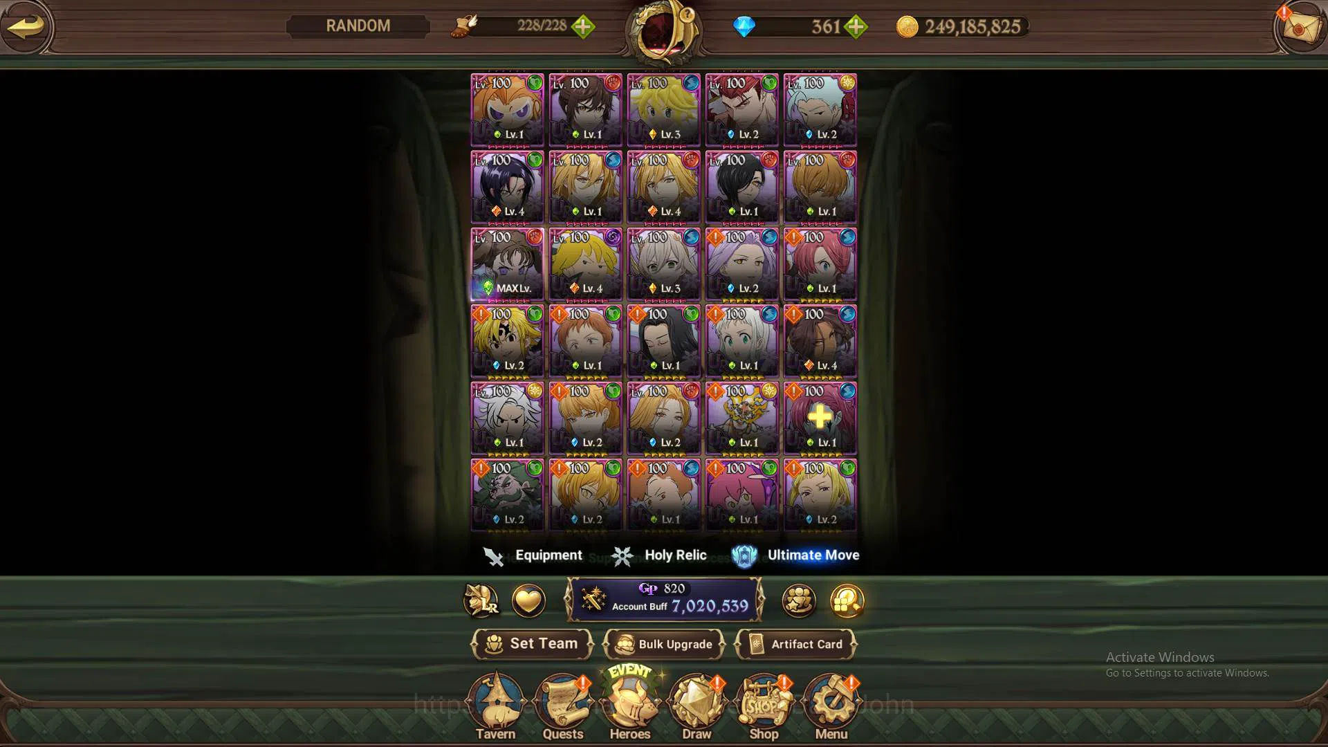 The Seven Deadly Sins: Grand Cross Accounts Others ASIA | 7M CC | DM 361 + LS 45| 6 LR | Many Collab |Many UR Meta | More 14