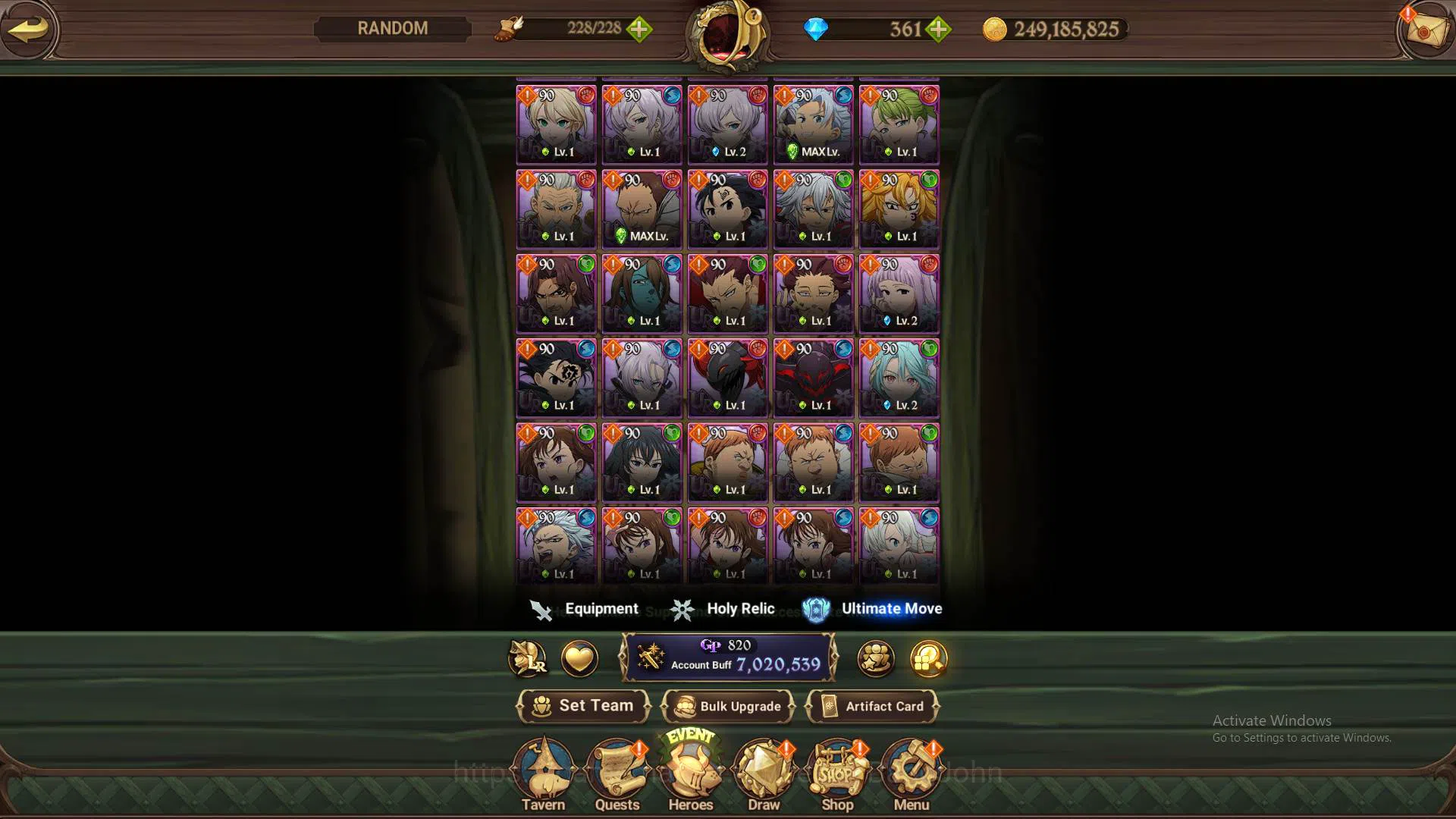 The Seven Deadly Sins: Grand Cross Accounts Others ASIA | 7M CC | DM 361 + LS 45| 6 LR | Many Collab |Many UR Meta | More 17