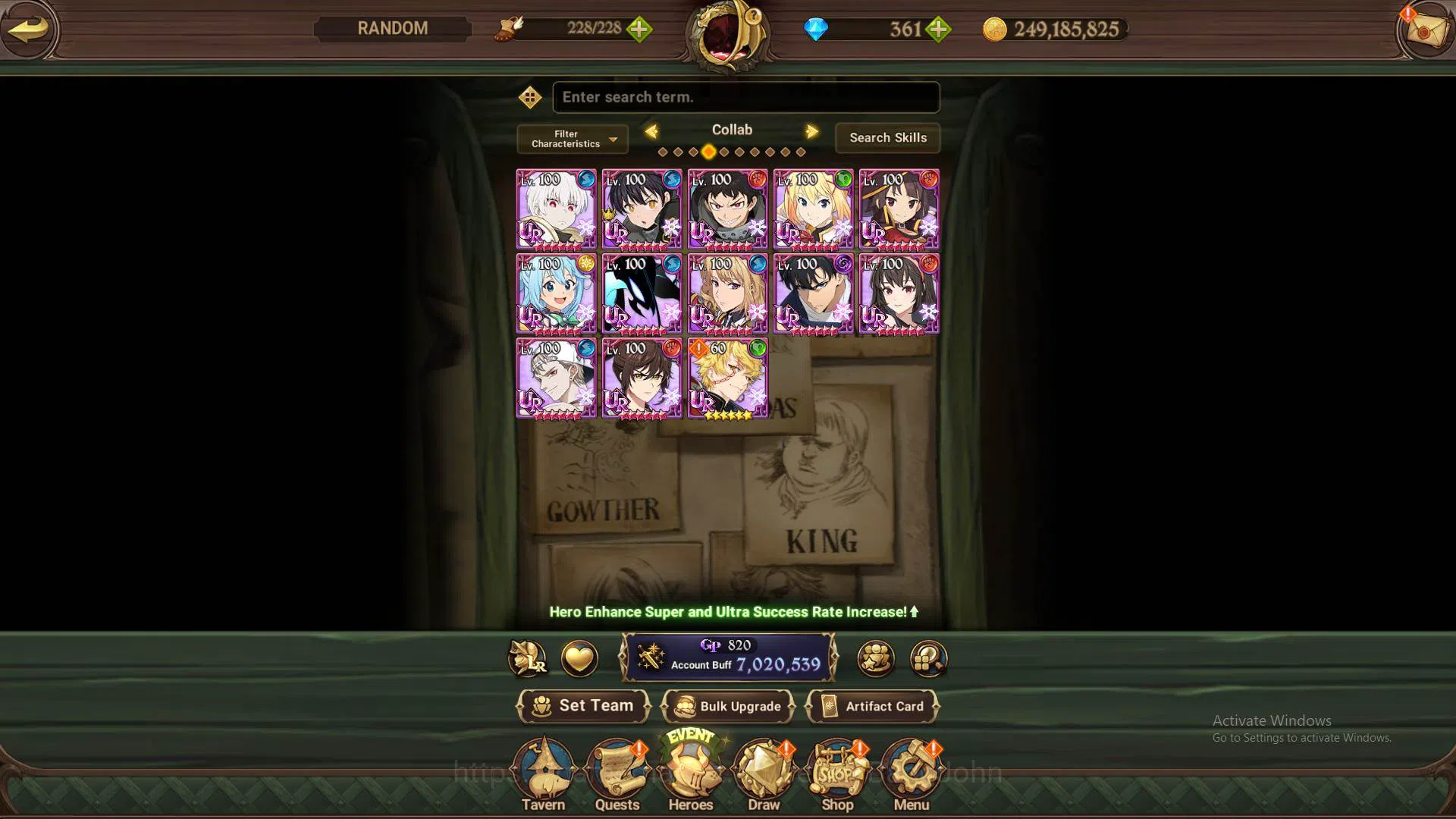 The Seven Deadly Sins: Grand Cross Accounts Others ASIA | 7M CC | DM 361 + LS 45| 6 LR | Many Collab |Many UR Meta | More 9