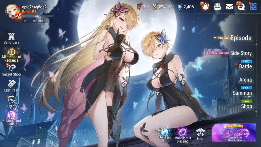 Epic Seven Accounts Global Unverif| 13 ML (Rhianna and Luciella, Arbit image 4