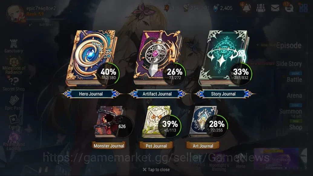 Epic Seven Accounts Global Unverif| 13 ML (Rhianna and Luciella, Arbit image 8