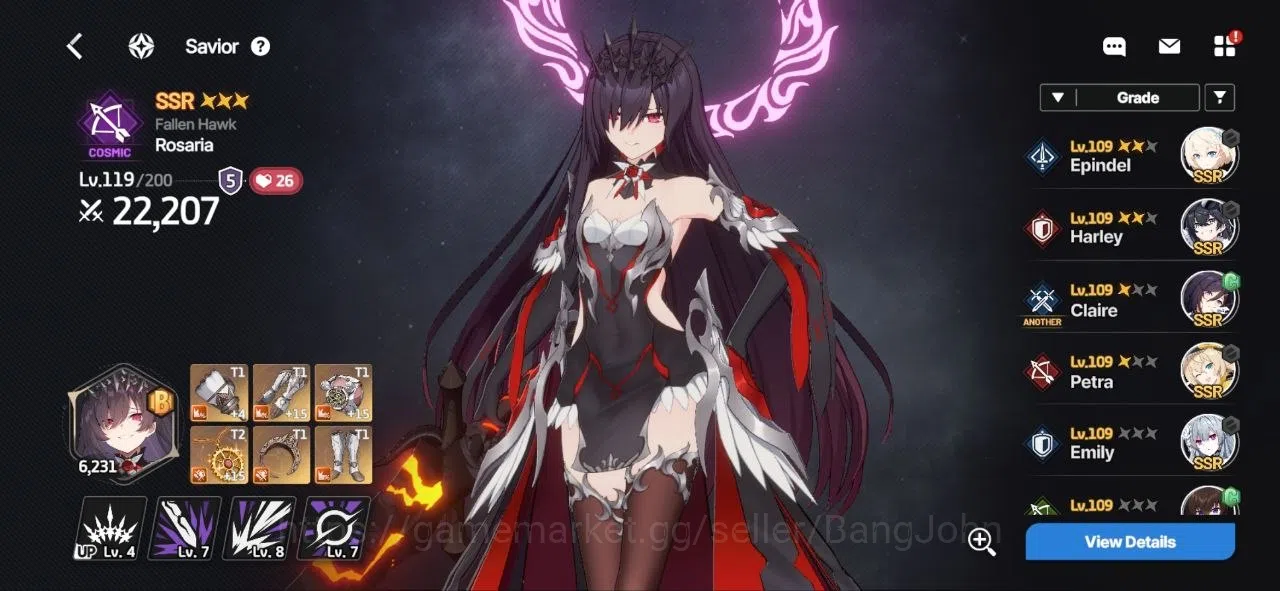 StarSavior Accounts ASIA | Lvl 31 | 22 SSR Rosaria, Asherah, Lacy, Cha image 3