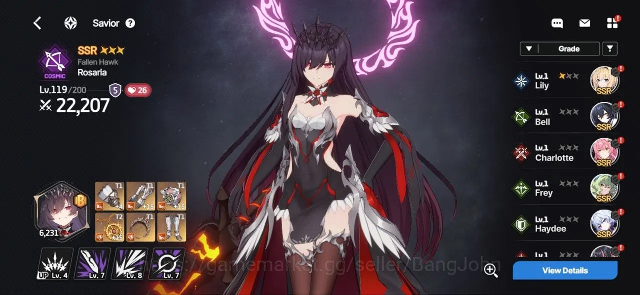 StarSavior Accounts ASIA | Lvl 31 | 22 SSR Rosaria, Asherah, Lacy, Cha image 5