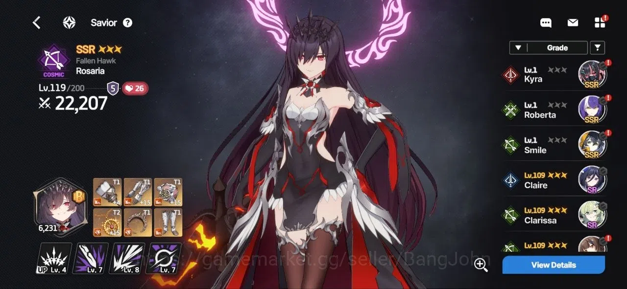 StarSavior Accounts ASIA | Lvl 31 | 22 SSR Rosaria, Asherah, Lacy, Cha image 6
