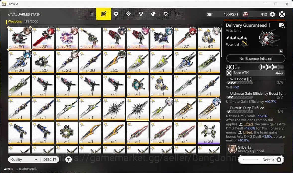 Arknights: Endfield Accounts ASIA | LVL 56, Laevatain sign, Gilberta sign, Arde image 12