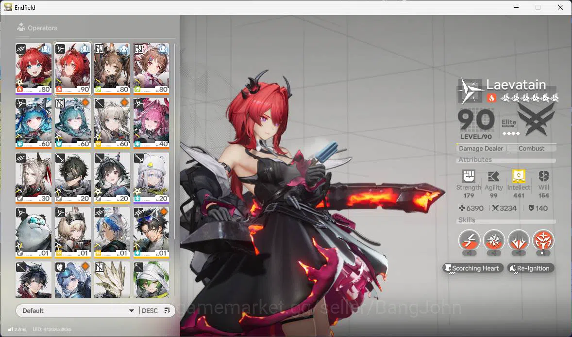 Arknights: Endfield Accounts ASIA | LVL 56, Laevatain sign, Gilberta sign, Arde image 4
