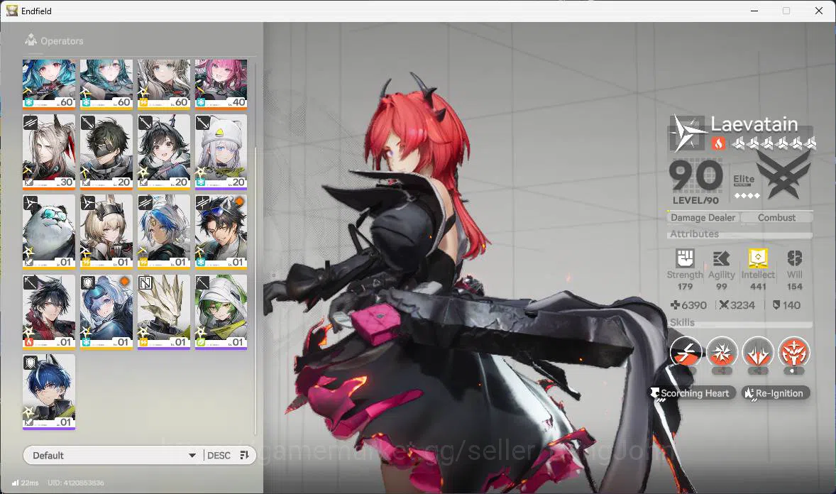 Arknights: Endfield Accounts ASIA | LVL 56, Laevatain sign, Gilberta sign, Arde image 5