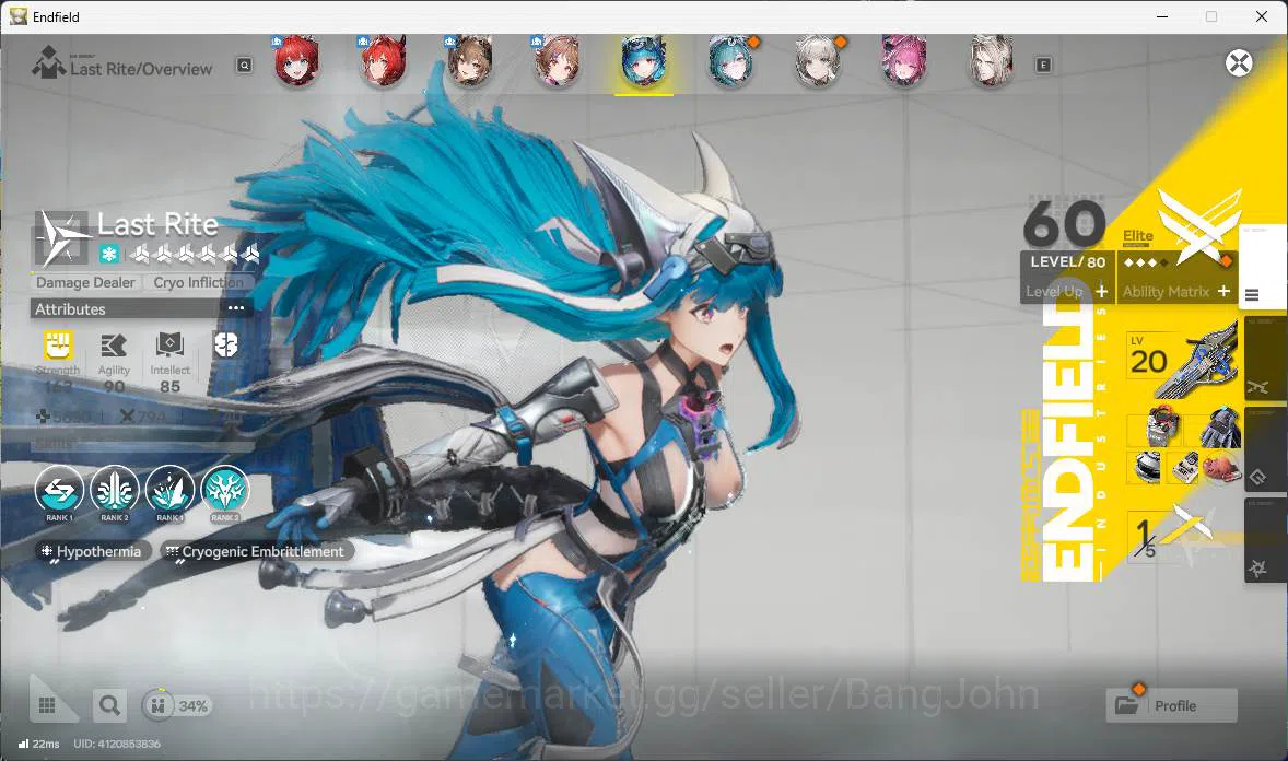 Arknights: Endfield Accounts ASIA | LVL 56, Laevatain sign, Gilberta sign, Arde image 9