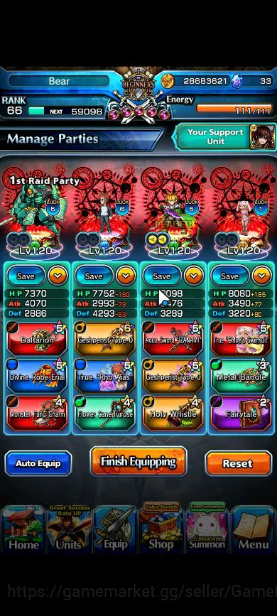 Grand Summoners Accounts Global|Rank 66|11 Ascend|MiyuTW,S ChloeTW,Roy,Jay, image 2