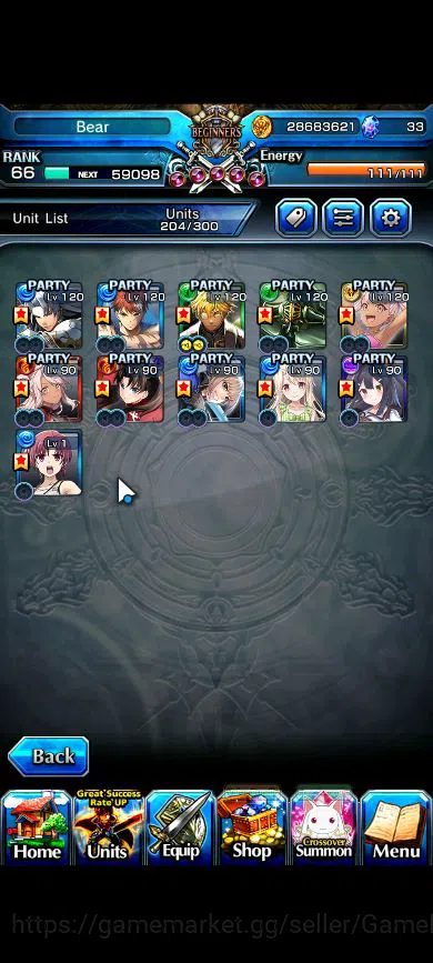 Grand Summoners Accounts Global|Rank 66|11 Ascend|MiyuTW,S ChloeTW,Roy,Jay, image 3