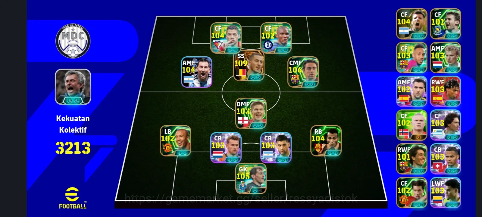 eFootball Accounts Legends & Iconic Players EFOOTBALL COLECTIVE 3213+ | BIGTIME EDEN HAZARD,INIESTA,SAMUEL ETOO,S 1