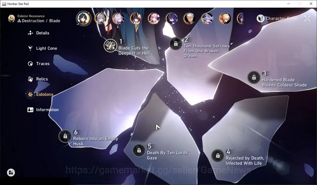 Honkai Star Rail Accounts Others Asia|Free GI + ZZZ|TL 70|23 Limited|(B Swan,Cyrene,Argenti)+Sign Phainon,Castorice,SW 10