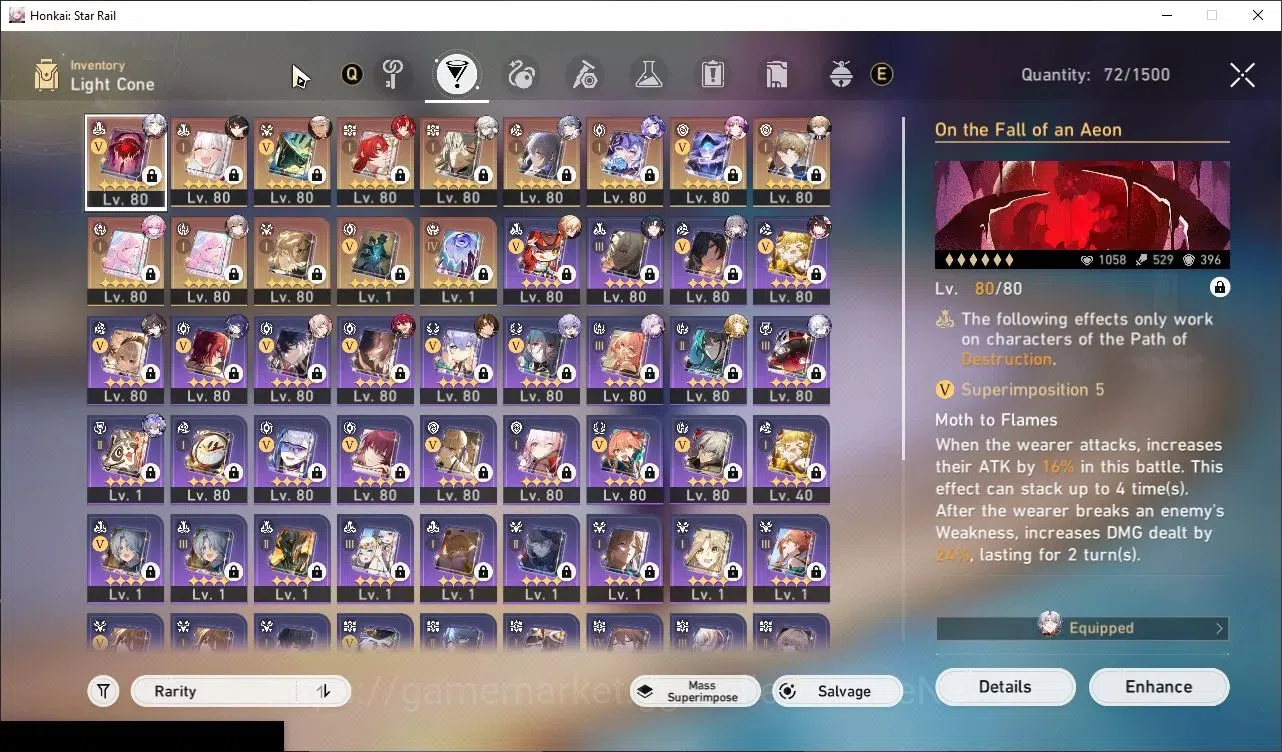 Honkai Star Rail Accounts Others Asia|Free GI + ZZZ|TL 70|23 Limited|(B Swan,Cyrene,Argenti)+Sign Phainon,Castorice,SW 12
