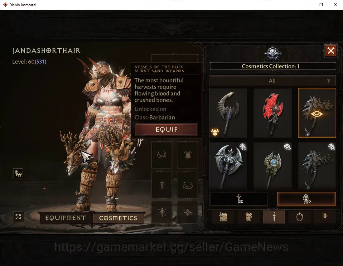 Diablo Immortal Accounts SEA-Verathiel |CS OFF|Lv 60 (531)|Barbarian|CR 36k image 10