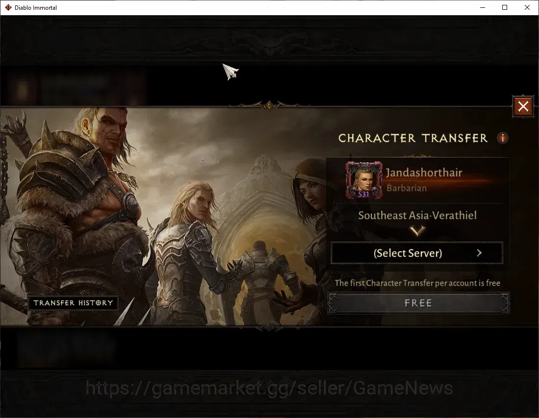 Diablo Immortal Accounts SEA-Verathiel |CS OFF|Lv 60 (531)|Barbarian|CR 36k image 2