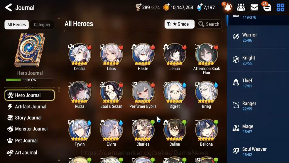 Epic Seven Accounts ASIA Unverif|7 ML(LOT Scales,NM Luna,SS Vivian,Etc image 6