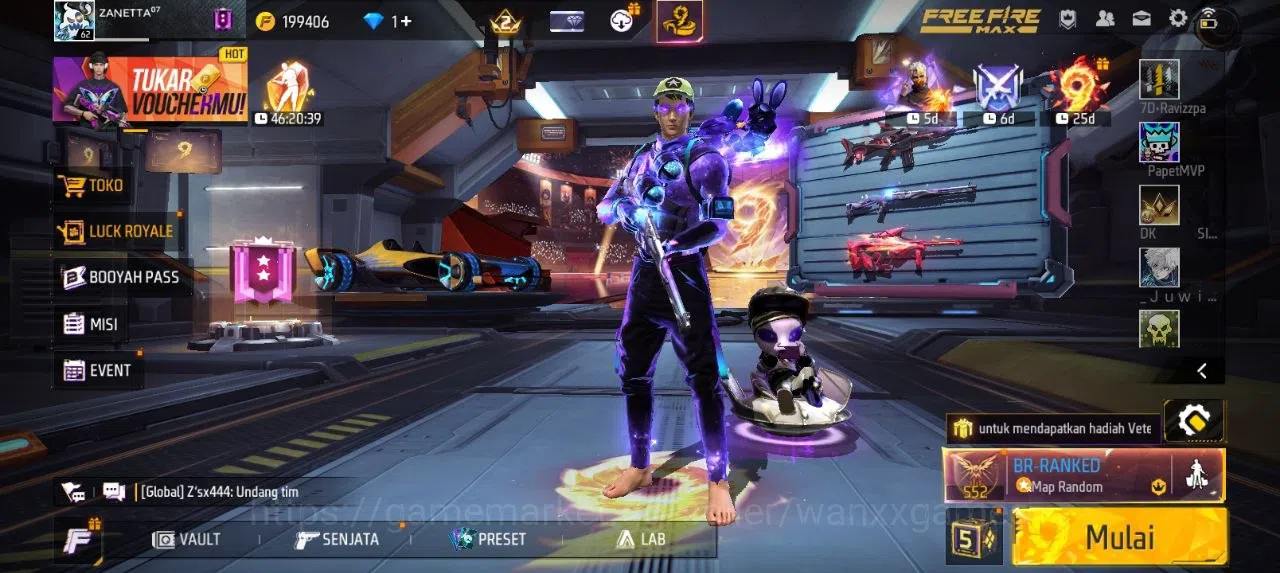 Free Fire Accounts Indonesia | AKUN LVL 62 EVOGUN SCAR LVL 3 SG MAMBAH VAULT 240 EMOTE 32 TAS 40 SKYWING 1 WEAPON 247 | W224 1