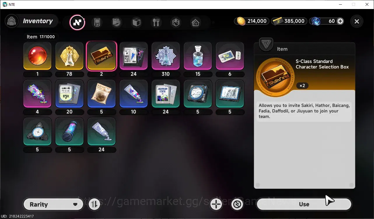 Neverness to Everness Accounts Global SEA|HL 3|3 S-Class 1 Limited [Shinku],Jiuyuan,Daffodill|2 Selector Box|Tomato 10