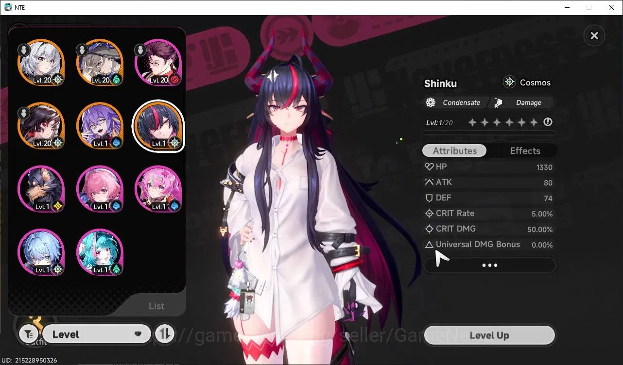 Neverness to Everness Accounts GLOBAL EU|HL 7| 9 S-Class 3 Limited [Shinku,Hotori) +2 Livery|Tomato & Overcast Glider|2 1