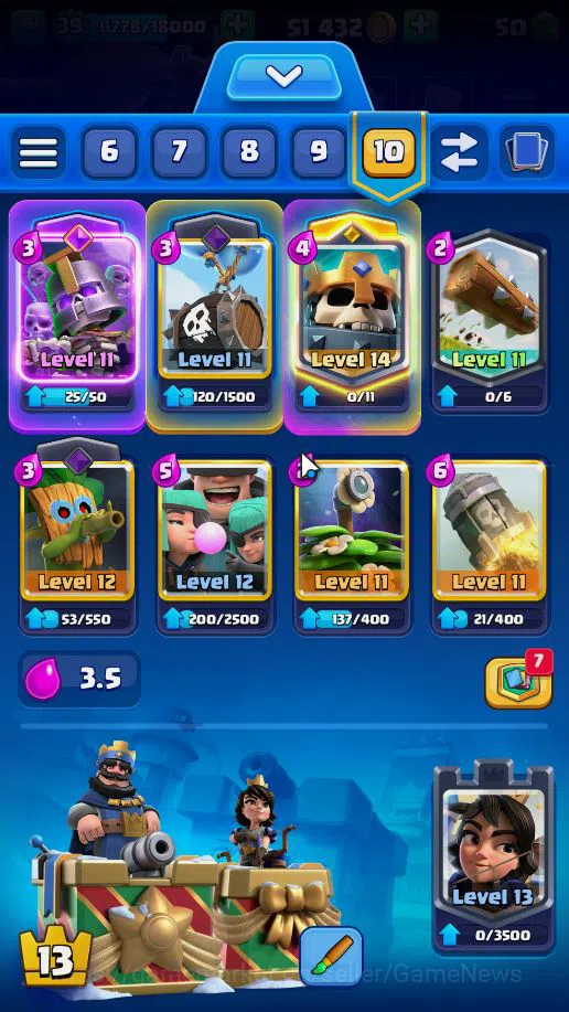 Clash Royale Accounts Lv 39|Trophy 8115|KTL 13|Limited Skin|Total Card 1 image 3
