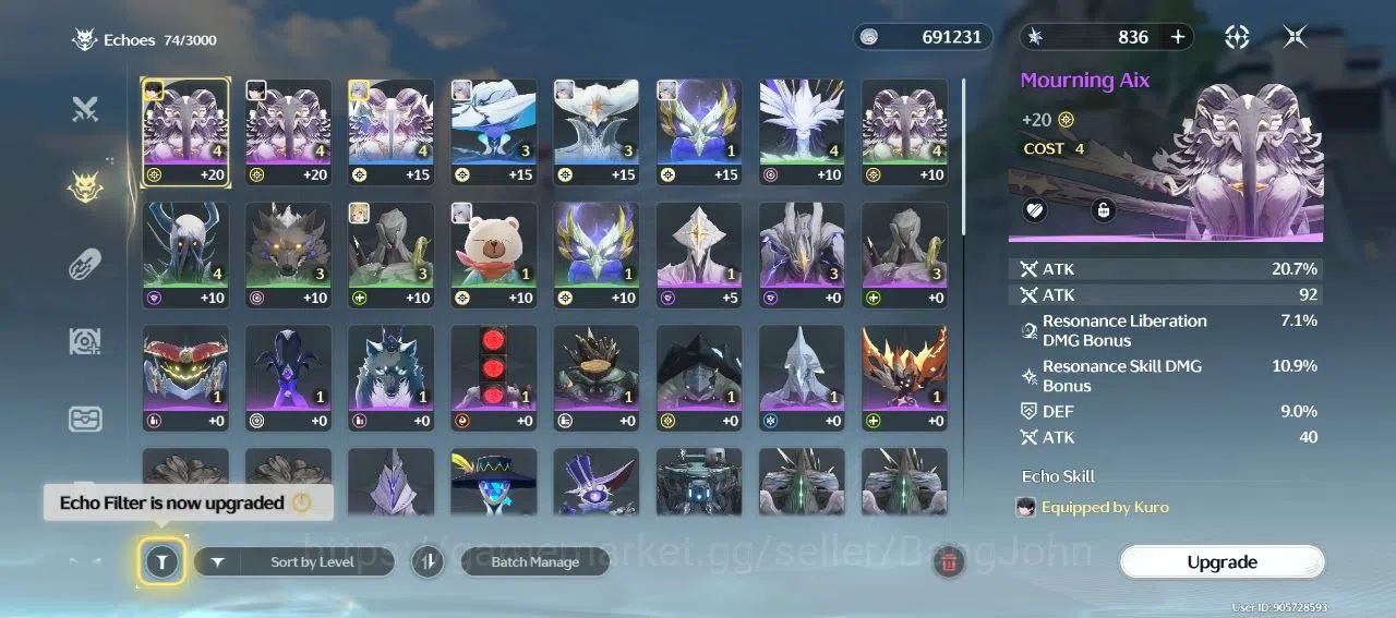 Wuthering Waves Accounts Others SEA | UL 35 | 2 Limit Hiyuki, Zani Signature | Low Eksplor | Gacha Resource | RA630B | 12