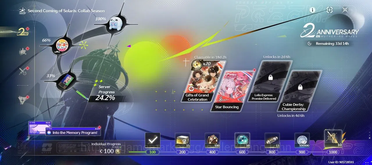 Wuthering Waves Accounts Others SEA | UL 35 | 2 Limit Hiyuki, Zani Signature | Low Eksplor | Gacha Resource | RA630B | 2