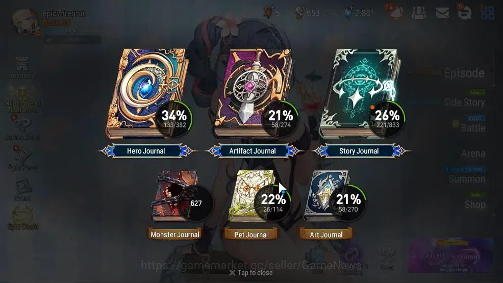 Epic Seven Accounts High-End GLOBAL UnVerif|11 ML(Salome,RueleLight,BW ISeria,Etc)+Aby Fumyr,Setsuka,Estele,etc|Poh+Bles 3