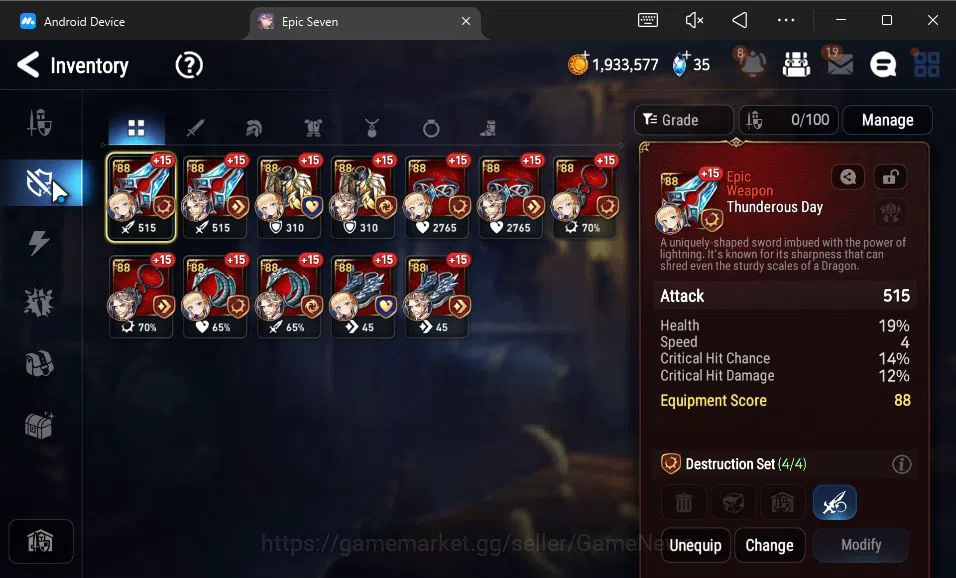 Epic Seven Accounts GLOBAL Unverif|New Era|2 ML(LR Krau,TE Kayron)+Fen image 11