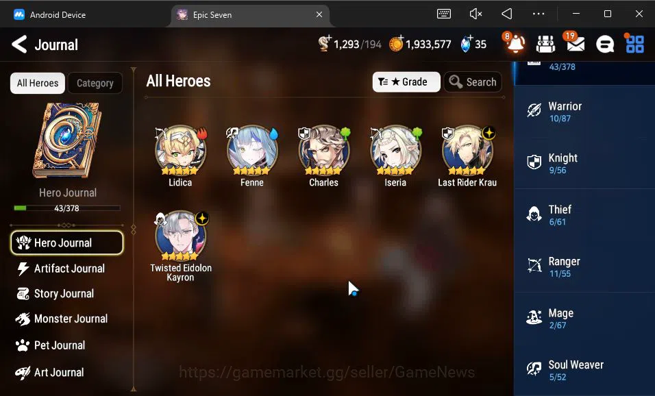 Epic Seven Accounts GLOBAL Unverif|New Era|2 ML(LR Krau,TE Kayron)+Fen image 14