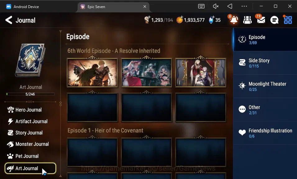 Epic Seven Accounts GLOBAL Unverif|New Era|2 ML(LR Krau,TE Kayron)+Fen image 2
