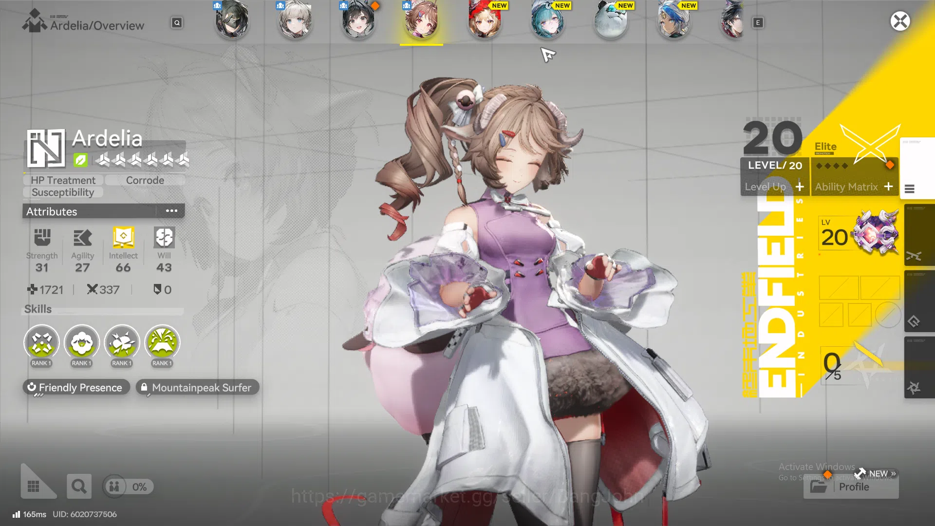 Arknights: Endfield Accounts NA EU | atarter fresh, Rossi, Ardelia, WP 6s 3 | F image 4