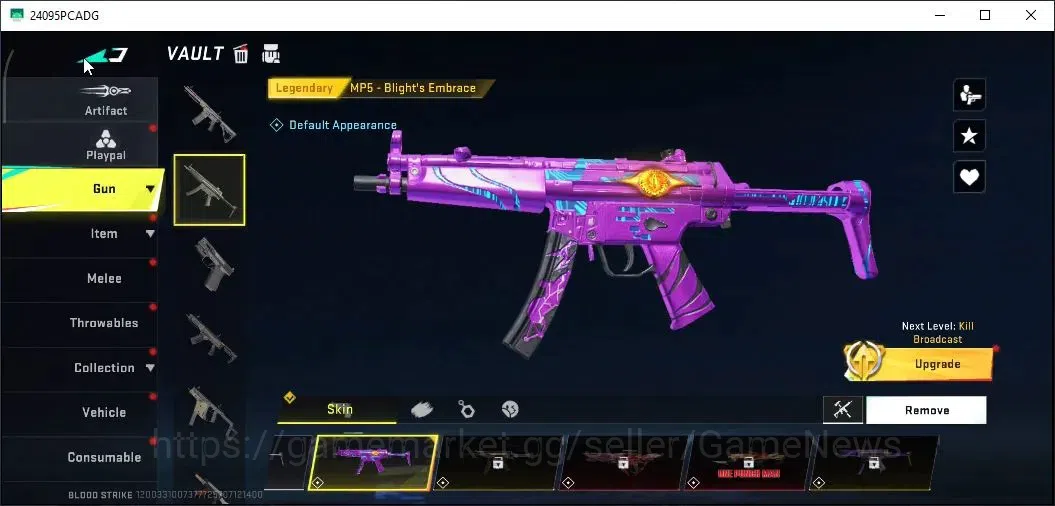 Blood Strike Accounts Others ASIA|ULTRA Meele Dual Blade Winter Edge|Legendary [MP5 Blight Embrace,URB Infernal,MCX 5