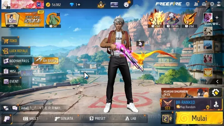 Free Fire Accounts Indonesia|Drachen Fist|Machete Gloo Power,Katana Cosmic,M1887 Emerald,MAG-7 Galaxy Etc|408 Vault 192 1