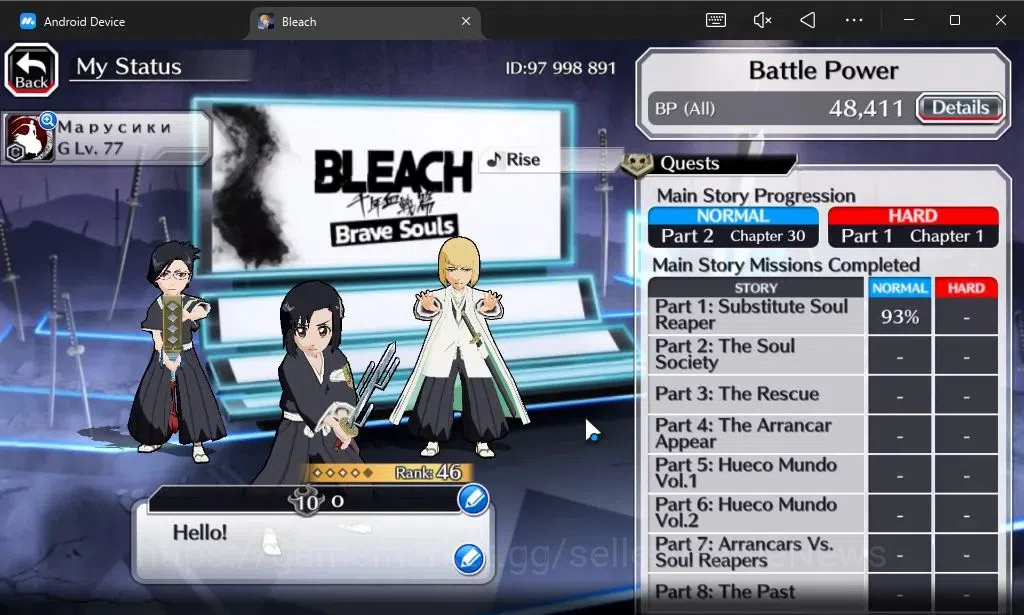 Bleach: Brave Souls Accounts [GLOBAL]6K Orbs+Fresh All Story|TYBW26[Momo,Shinji image 4