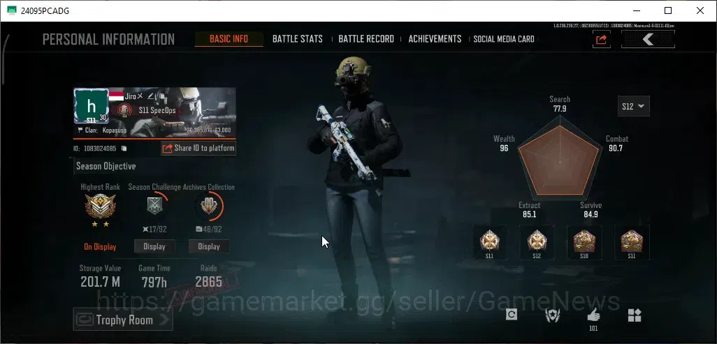 Arena Breakout Accounts MOBILE|Lv30|SV 201.7M|CV 157M|5 Utopia|BattleMache image 2