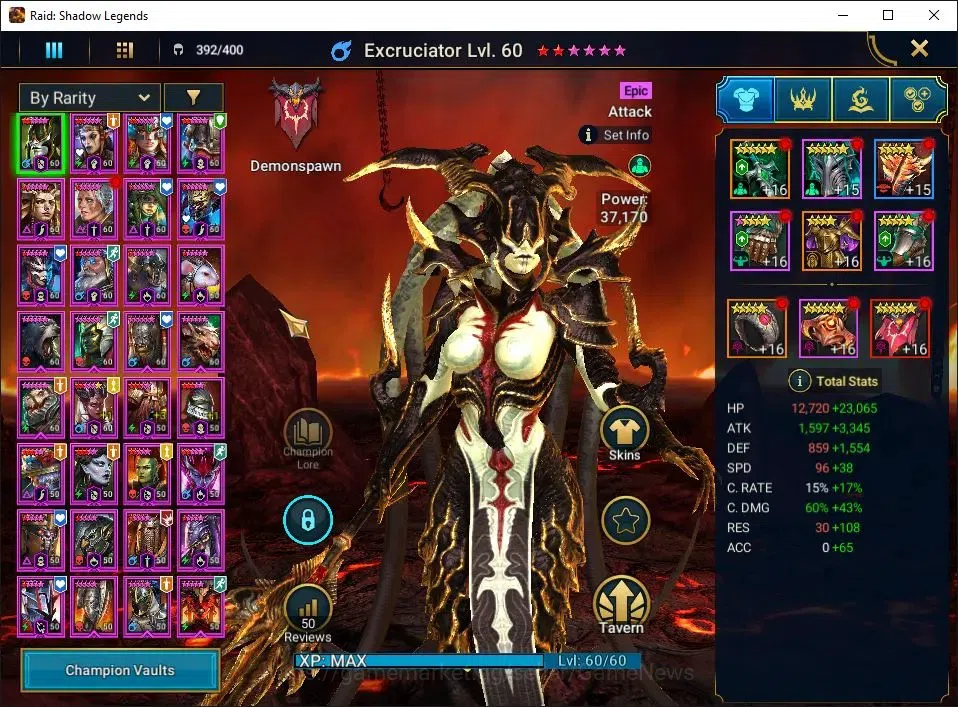 Raid: Shadow Legends Accounts Lv100 13,2M Power|1 Mythic(Lady Mikage)|119 Legend image 10