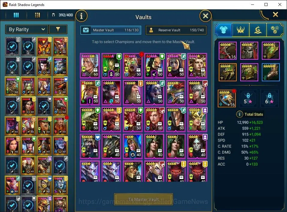 Raid: Shadow Legends Accounts Lv100 13,2M Power|1 Mythic(Lady Mikage)|119 Legend image 12