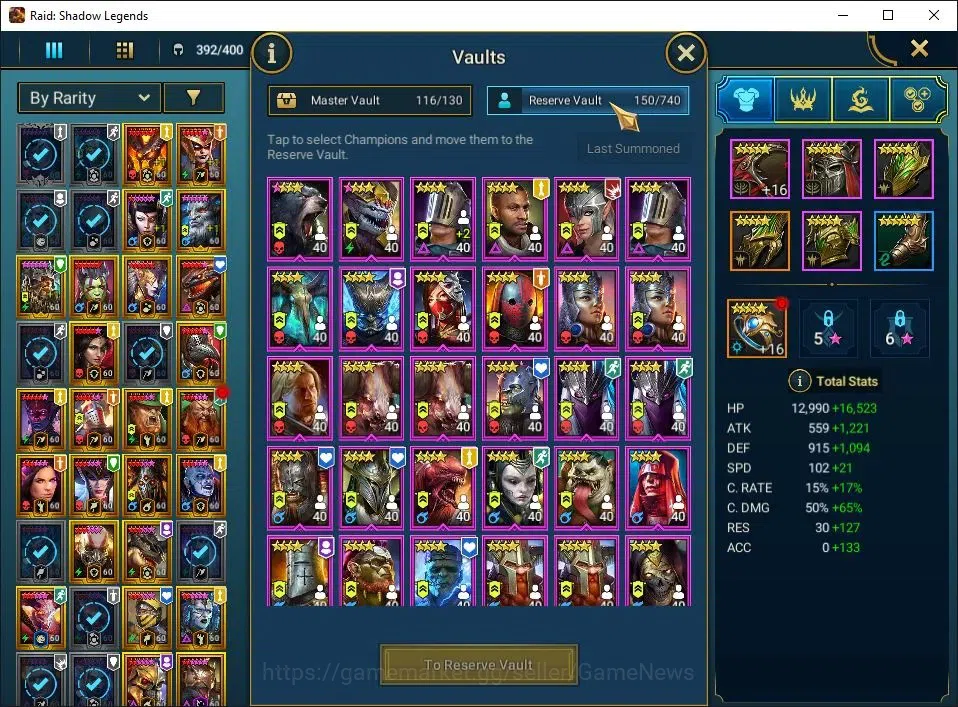 Raid: Shadow Legends Accounts Lv100 13,2M Power|1 Mythic(Lady Mikage)|119 Legend image 13