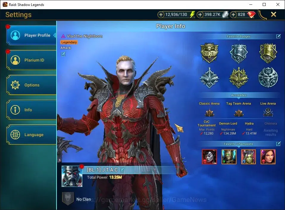 Raid: Shadow Legends Accounts Lv100 13,2M Power|1 Mythic(Lady Mikage)|119 Legend image 2
