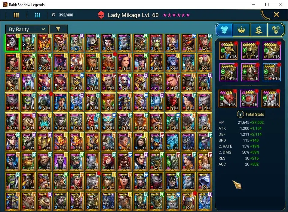 Raid: Shadow Legends Accounts Lv100 13,2M Power|1 Mythic(Lady Mikage)|119 Legend image 3