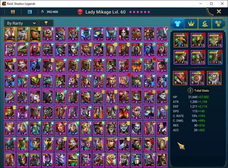 Raid: Shadow Legends Accounts Lv100 13,2M Power|1 Mythic(Lady Mikage)|119 Legend image 4