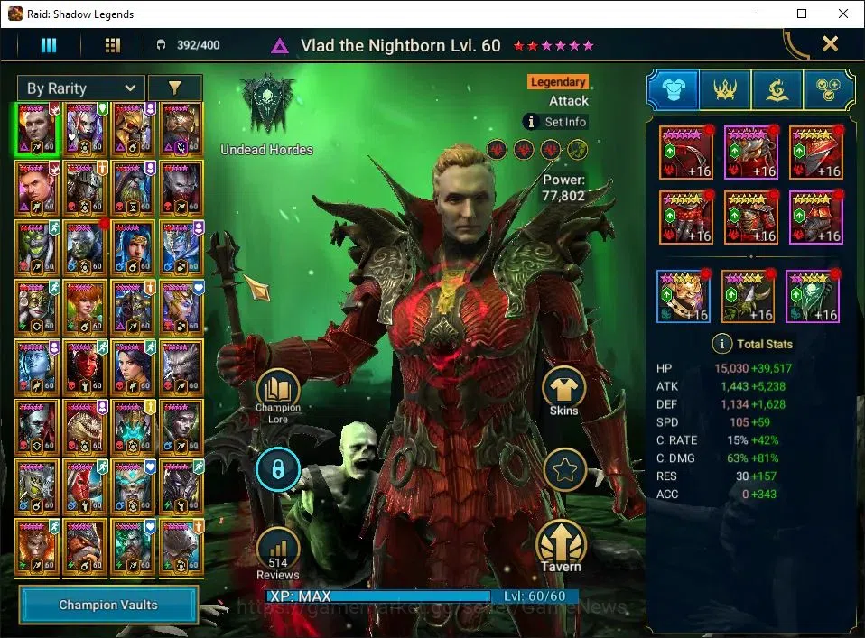 Raid: Shadow Legends Accounts Lv100 13,2M Power|1 Mythic(Lady Mikage)|119 Legend image 6