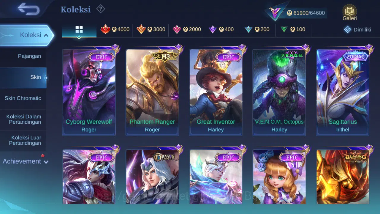 Mobile Legends: Bang Bang Accounts GLOBAL Hero 132 Skin 257 M3 Roger | Stunt Brody |  image 5