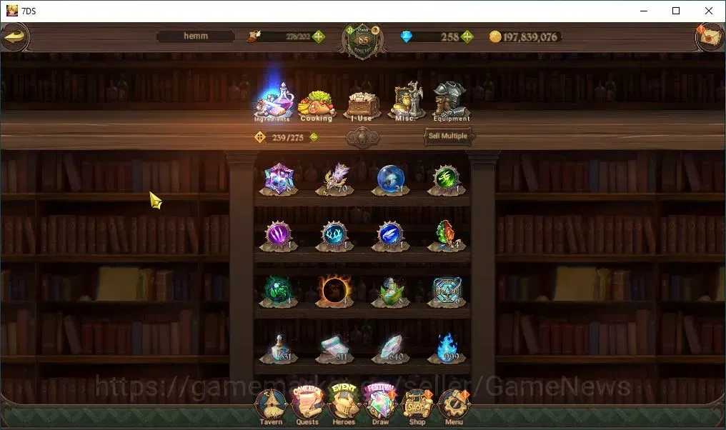 The Seven Deadly Sins: Grand Cross Accounts Endgame Global|102 LS+258 Dm|4M CC|2 LR+8 UR+Collab 16