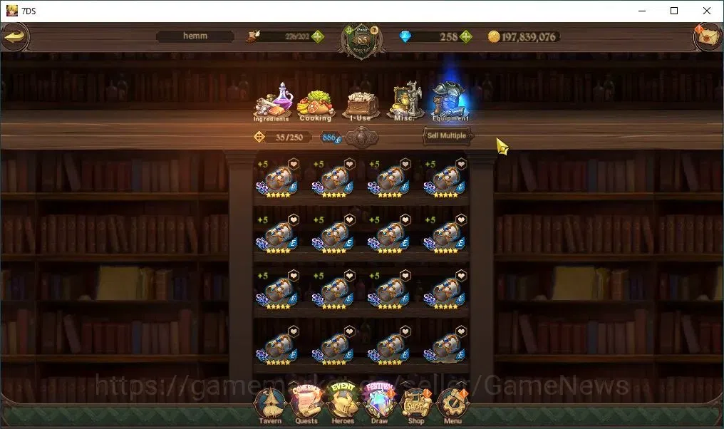 The Seven Deadly Sins: Grand Cross Accounts Endgame Global|102 LS+258 Dm|4M CC|2 LR+8 UR+Collab 20